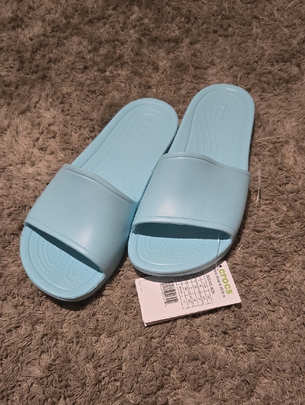 CROCS Light Blue Sloane Slide Sandals